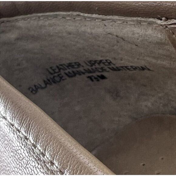 Ann Kristal Size 7.5M Leather Square Toe Nude Tan Block Heel Shoes - Picture 8 of 9